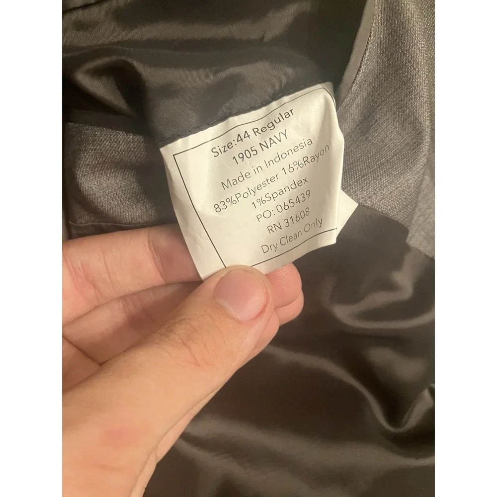 JOS A BANK 1905 Tailored Fit Suit Men's 44R Gray 100% WOOL Travelers